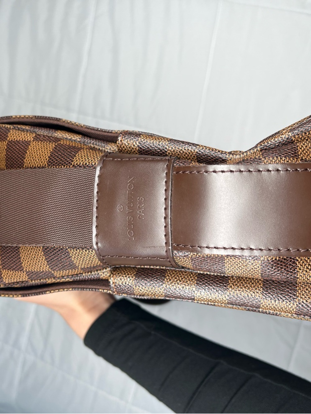 Louis Vuitton Brown Checkered Messenger Bag - Picture 5 of 12